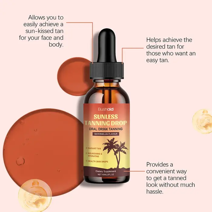 Gouttes de bronzage buccales sans soleil