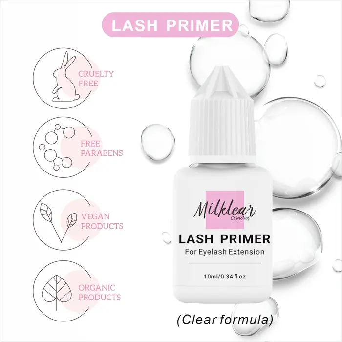 Apprêt de colle pour Extensions de cils, 10ml, rétention plus longue, dissolvant d'huile naturelle e