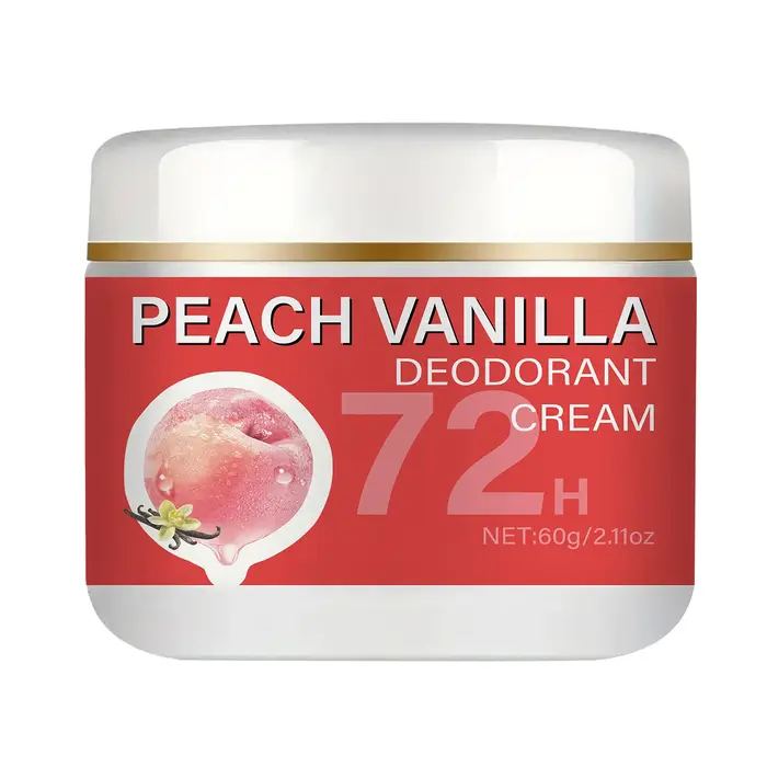 Crème déodorante pour les aisselles Peach - Fraîcheur longue durée 72 heures
