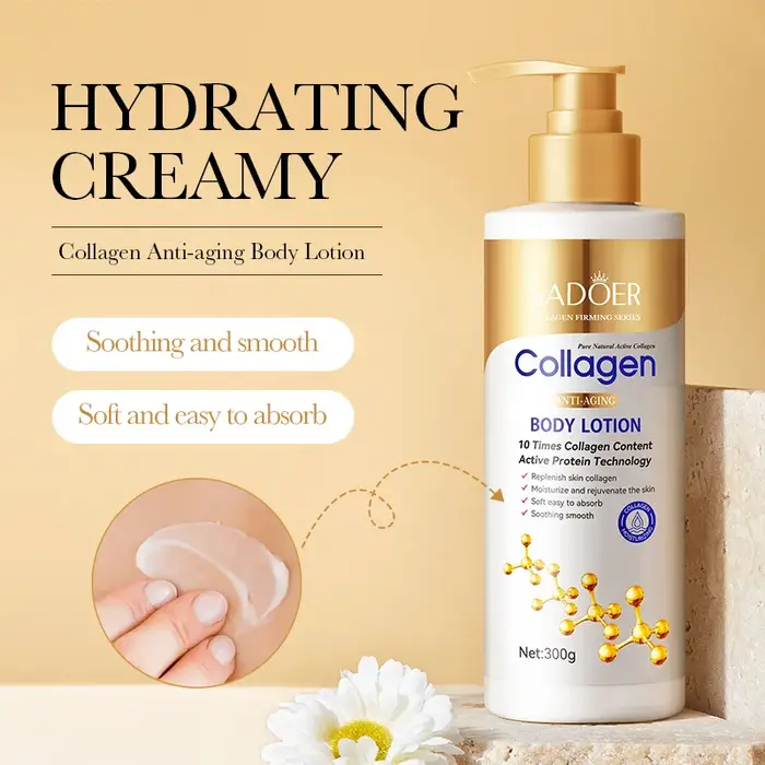 Lait au collagène blanchissant visage crème pour le corps