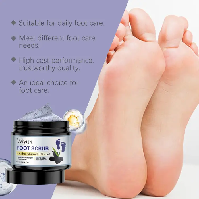 Gommage exfoliant pour les pieds au charbon de bambou