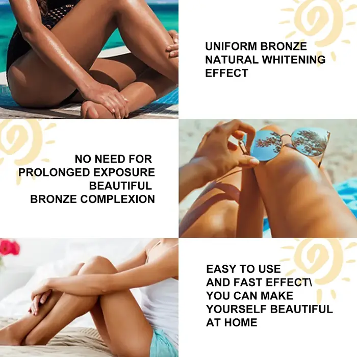 Crème auto-bronzante estivale sans soleil pour le visage et le corps