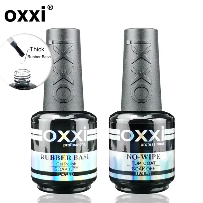 OXXI 15ml Base et couche de finition pour vernis Gel vernis Semi-permanent couche de finition en cao