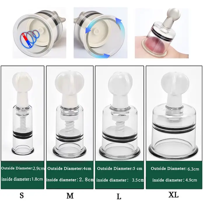 Ventouses sous vide, 4 tailles