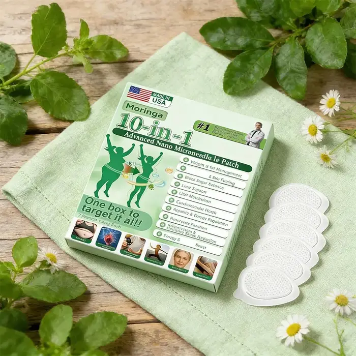 Patch Corporel Nano Microneedle ≤0.3mm Infusé au Moringa Hydratant Raffermissant Soin des Courbes Micro-aiguilles Douces Autocollant Microdarts Femme Homme