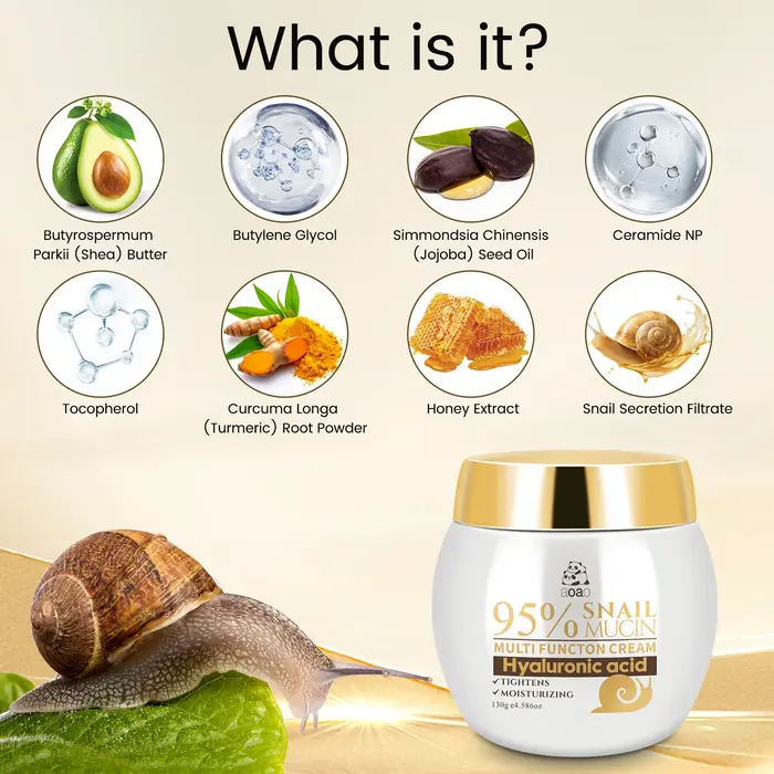 Crème hydratante à l'essence d'escargot - Hydratant