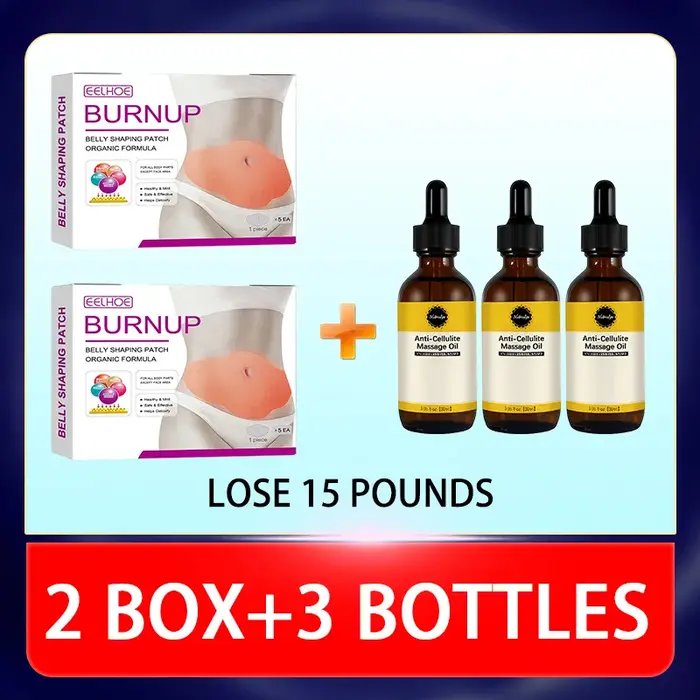 Combo le plus vendu : huile essentielle minceur + patch brûlant les graisses.