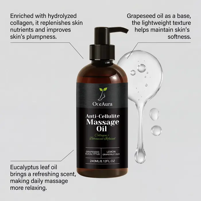 Huile de massage anti-cellulite 240 ml