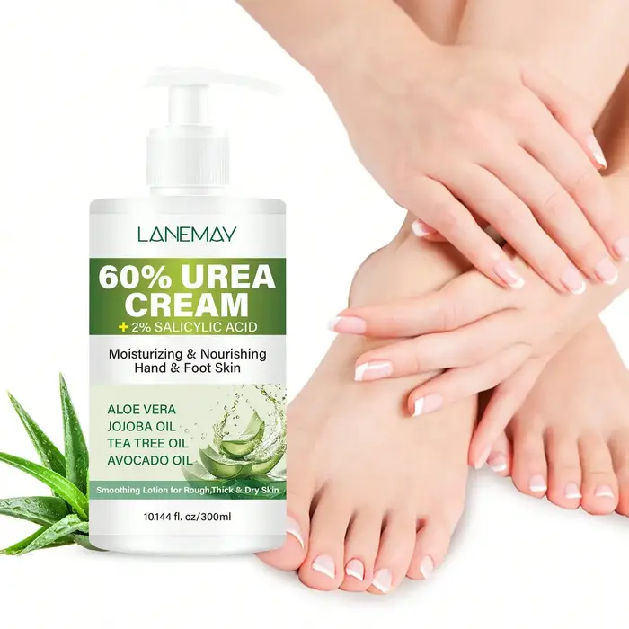 Crème pour les mains et les pieds à l'urée 60 % - Hydratant pour la peau longue durée, hydrate et ré