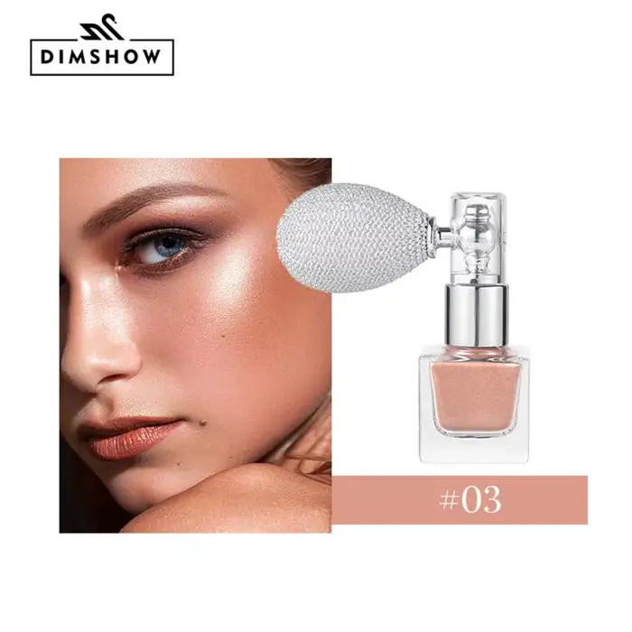 Spray corporel scintillant 4 couleurs, poudre de paillettes pour le visage, illuminateur, contour se