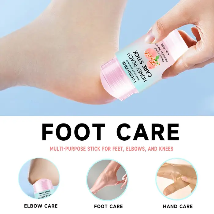 Crème de Soin des Pieds Pêche et Miel - Hydratation 72H & Réparation des Gerçures