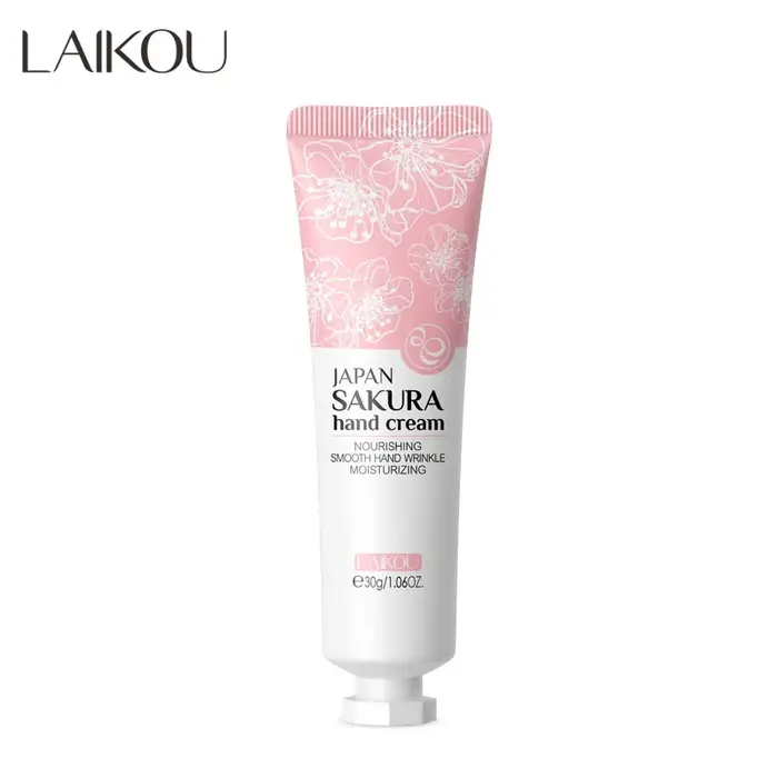 LAIKOU Sakura crème pour les mains hydratante, nourrissante, lissante, éclaircissante, réparatrice, 