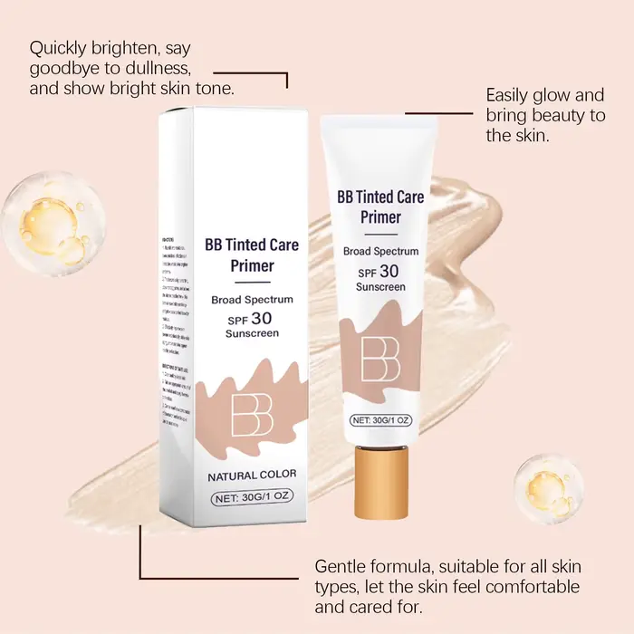 Crème BB Solaire Anti-Brûlures Apaisante Rougeurs Équilibrante Anti-Sébum Dissimule les Imperfections du Visage Renforce la Barrière Cutanée Correcteur Portable