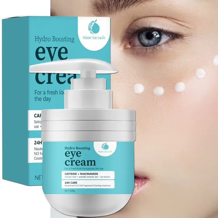 100g Crème hydratante pour les yeux : caféine + acide aminosalylique niacin + complexe peptidique + extrait de seigle