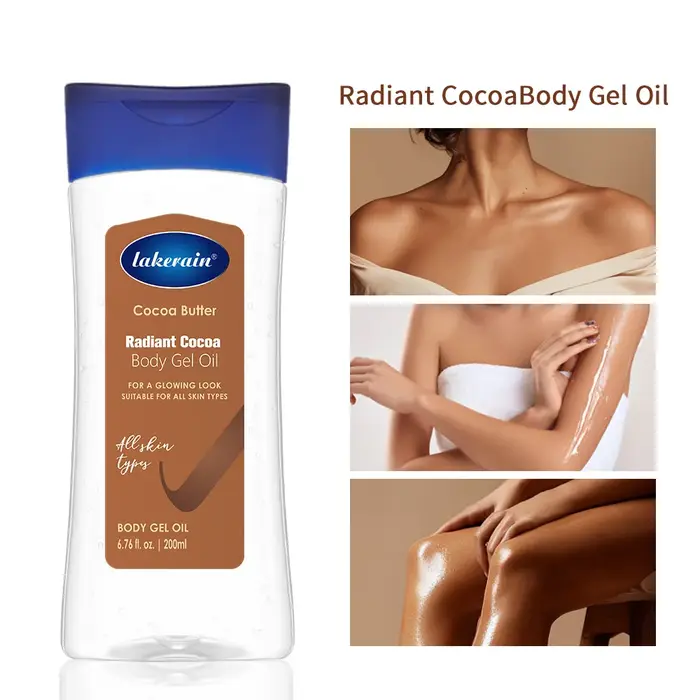 Lakerain beurre de cacao brillant huile pour le corps hydratant nourrissant