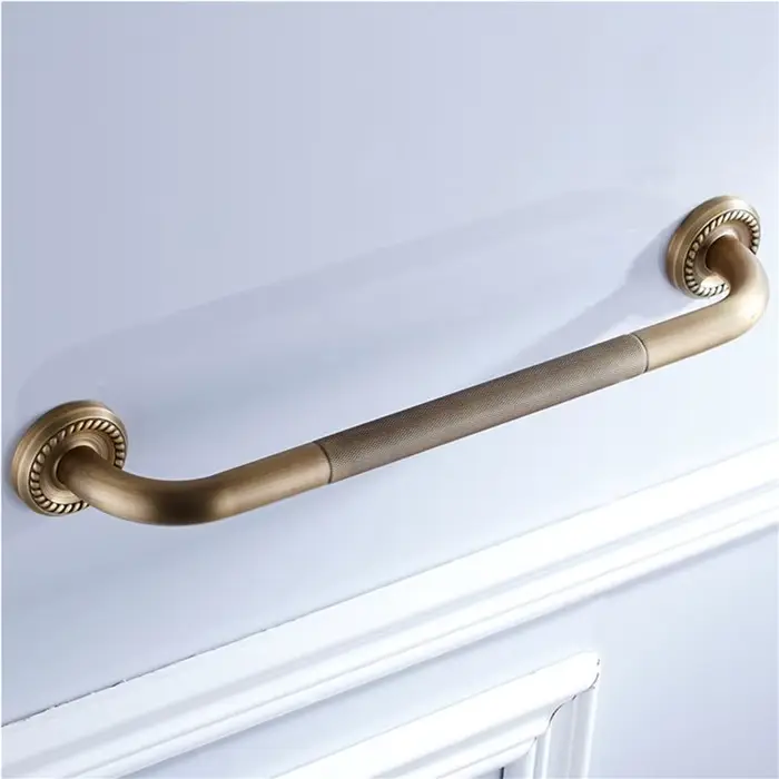 2X Barre d'appui pour baignoire en laiton antique