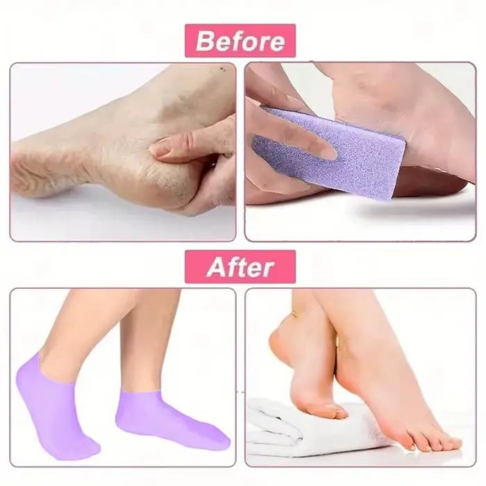 Chaussettes hydratantes pour les pieds