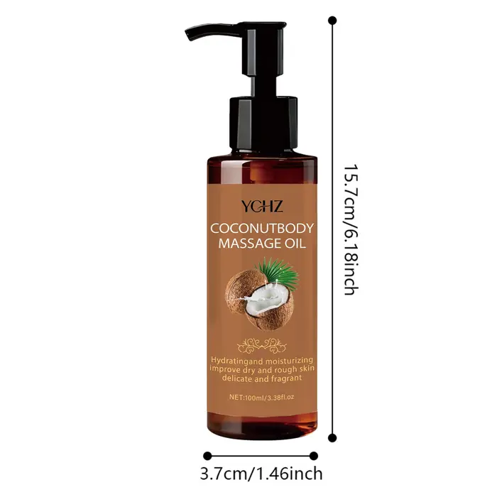 Huile de massage hydratante à la noix de coco - Hydratante et nourrissante