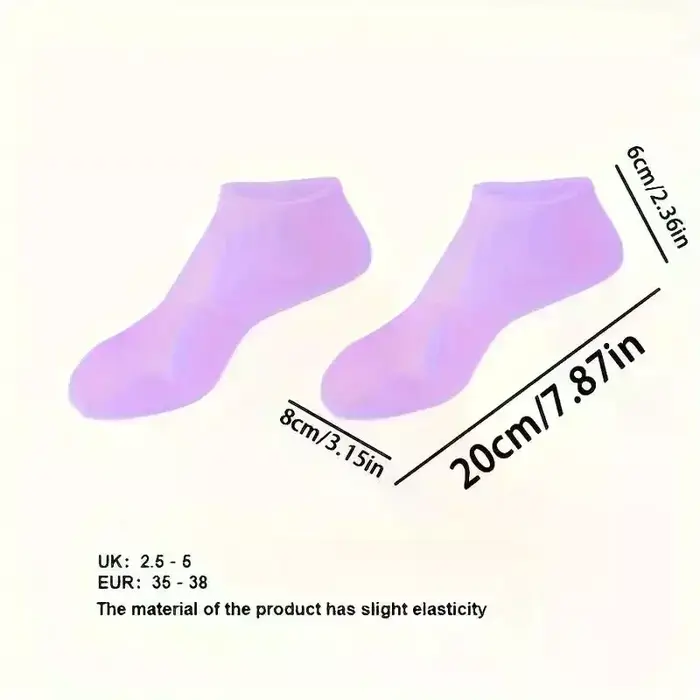 1 paire de chaussettes hydratantes en silicone pour pieds secs et craquelés