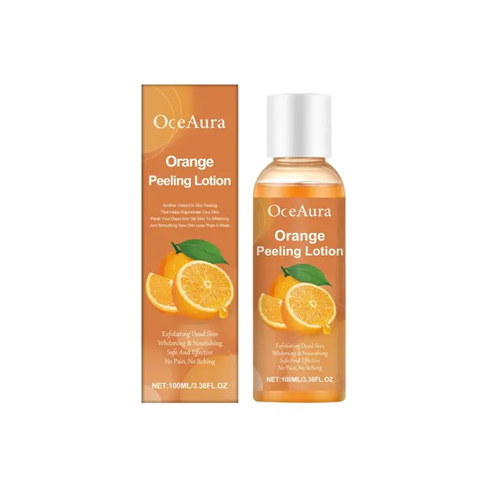 Huile corporelle peel-off douce, Lotion Gel exfoliante orange, masque déchirable pour peaux mortes, 