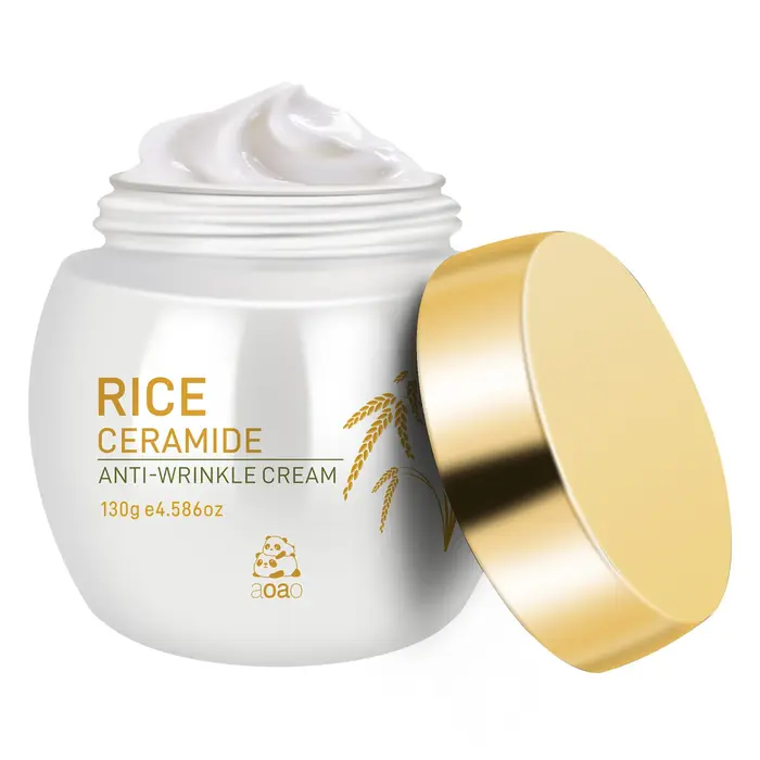 Crème de riz Anti-rides collagène Anti-âge hydratant nourrissant céramides pour peau revitalisée et plus ferme