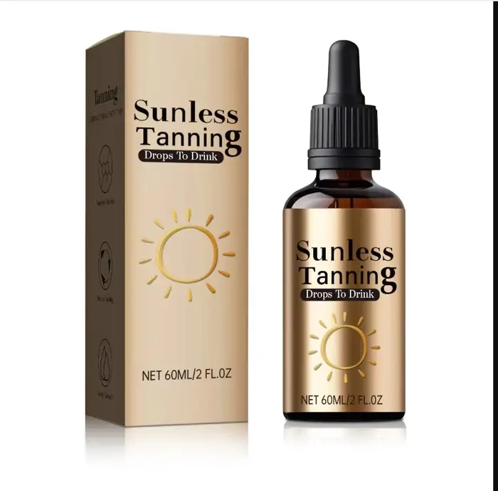 Gouttes autobronzantes, bronzage naturel, améliore la mélanine cutanée, liquide, prévient les coups