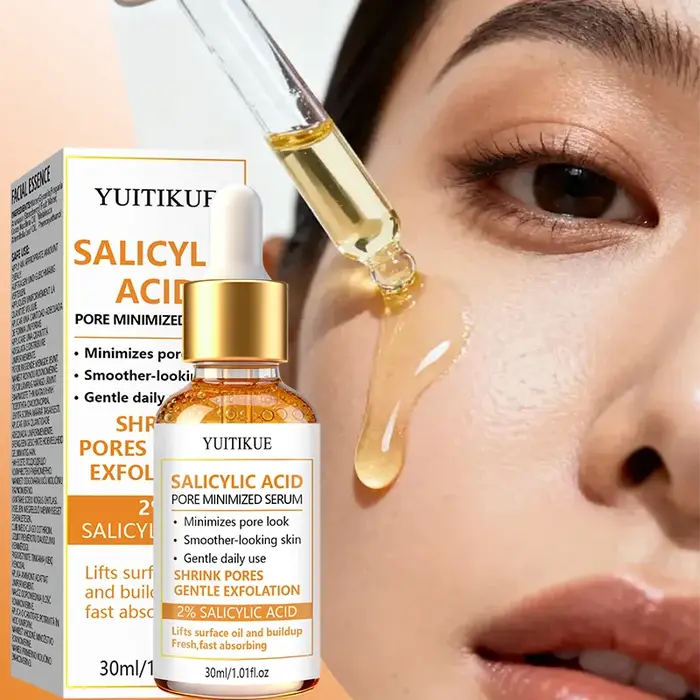Sérum exfoliant à l'acide salicylique à 2% 30ml YUITIKUE Équilibrant le sébum Réduit les pores visibles Purifiant Affinant Soin de la peau du visage Essence