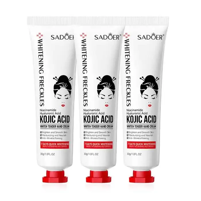 3/5 pièces SADOER acide kojique crème pour les mains hydratant nourrissant éclaircissant hydratant c