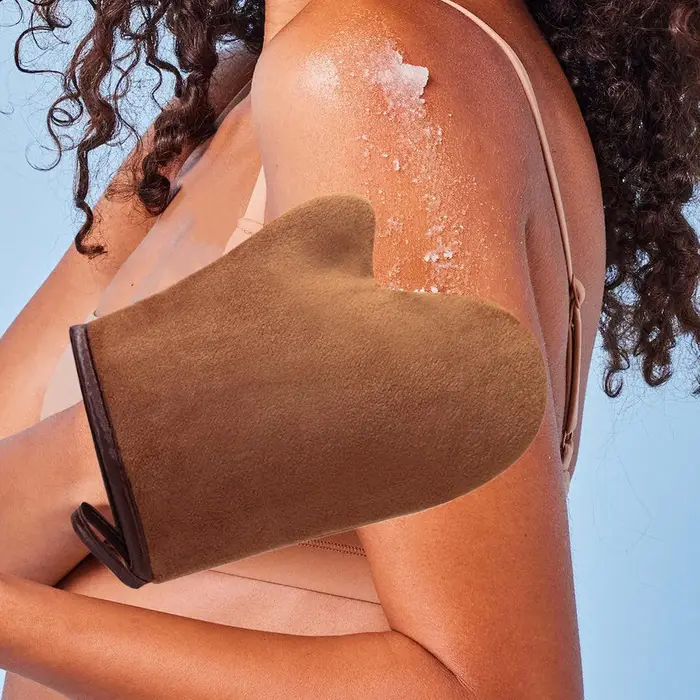 Gant applicateur auto-bronzant réutilisable et lavable en machine pour lotion corporelle