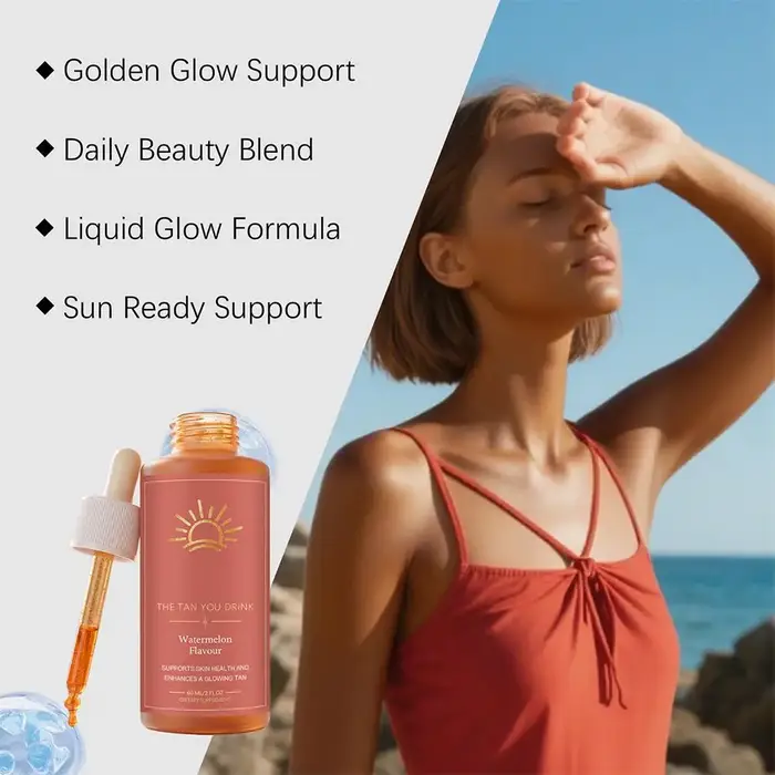 Gouttes autobronzantes à la pastèque 60 ml - Améliore la mélanine de la peau