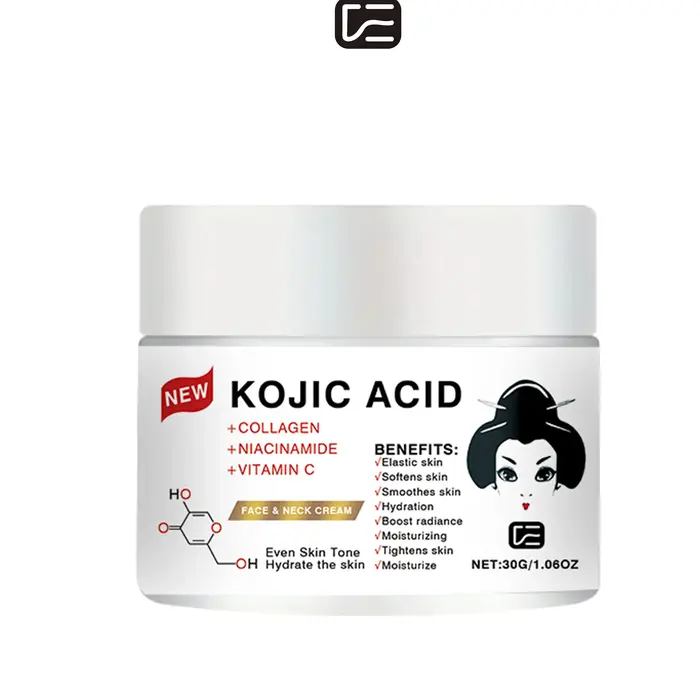 Crème pour le visage et le cou à l'acide kojique - Hydratante