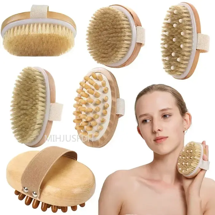 Brosse de Massage pour la peau sèche 2 en 1