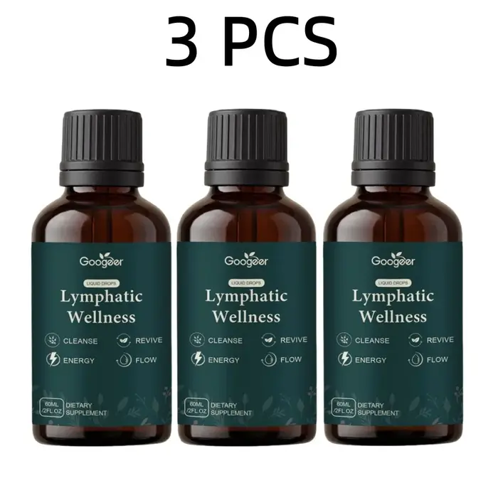 Gouttes liquides pour le bien-être lymphatique 60 ml, détoxification corporelle, soulagement de l'œdème, réduction de la rétention d'eau, réduction des gonflements, supplément à absorption rapide
