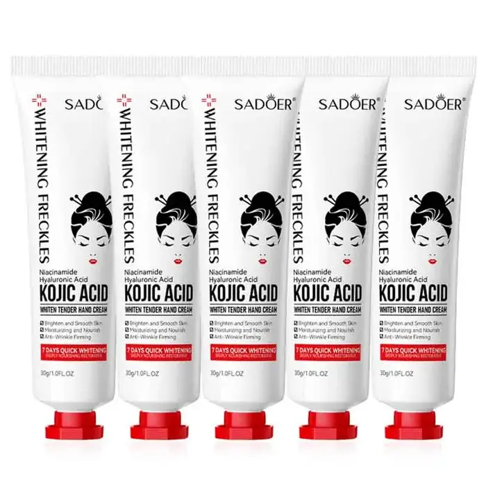 3/5 pièces SADOER acide kojique crème pour les mains hydratant nourrissant éclaircissant