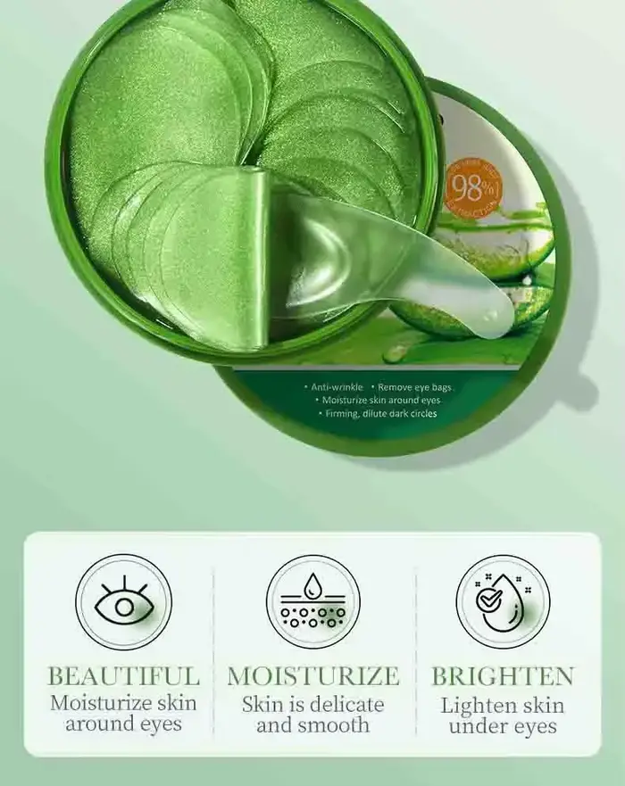 Masque pour les yeux au collagène à l'aloe Vera