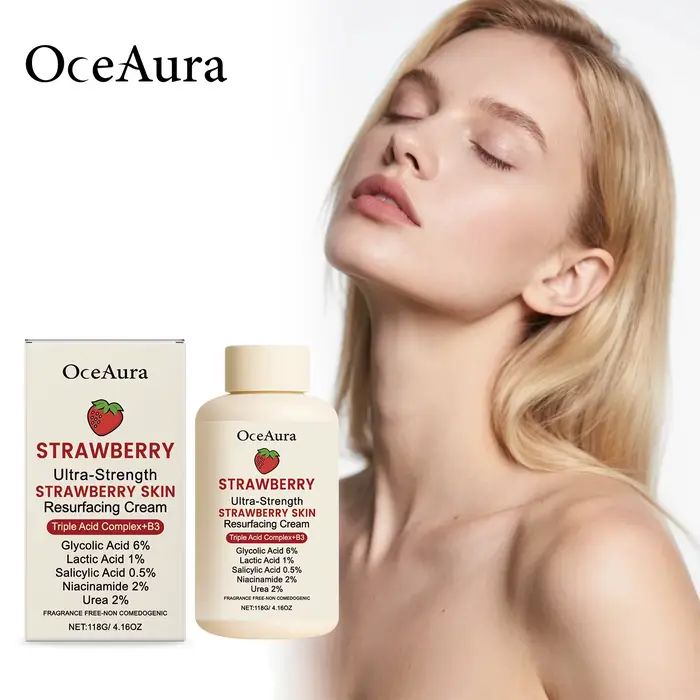 Crème pour le corps à lueur de fraise avec Niacinamide acide salicylique exfoliant hydratant peau lisse Non grasse hydratant cadeau de vacances
