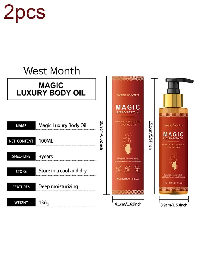 WEST MONTH Magic Luxury Body Oil Soin de la peau d'hiver et hydratant