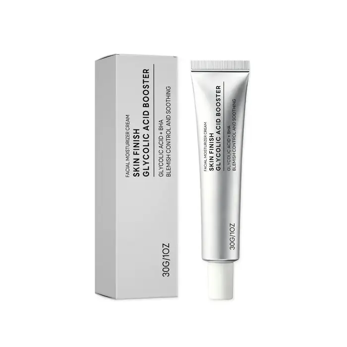 Crème hydratante à l'acide glycolique + BHA Booster, contrôle des imperfections et réparation apaisa