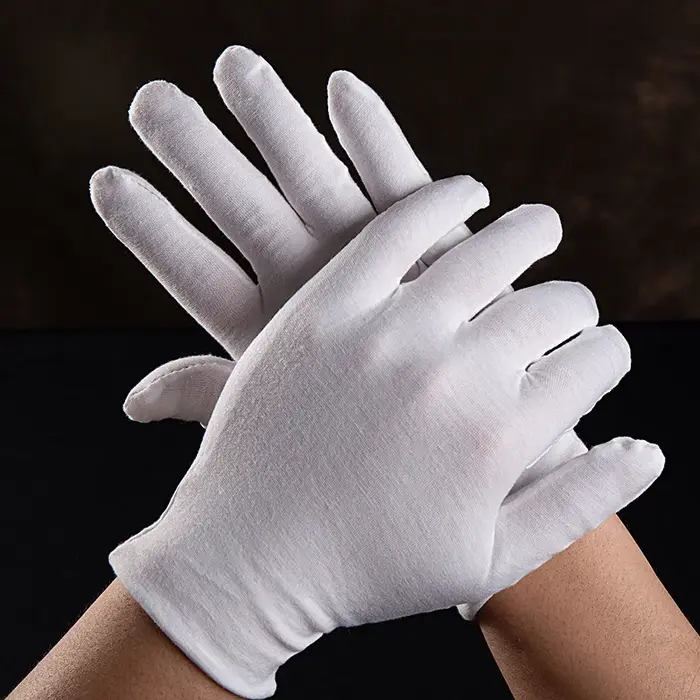 Lot de 6 gants en coton blanc pour l'eczéma