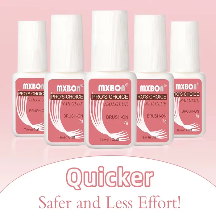 Colle pour faux ongles à séchage rapide, 7g, Super forte, avec brosse, pointes en acrylique, strass,