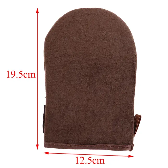 Applicateur réutilisable marron gants de bronzage crème Lotion Mousse gant de nettoyage du corps