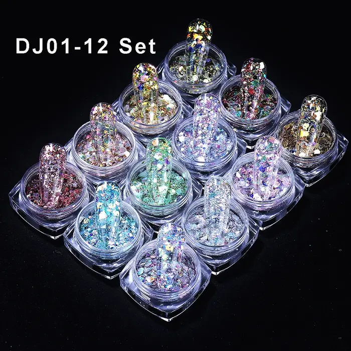 Paillettes holographiques hexagonales pour ongles