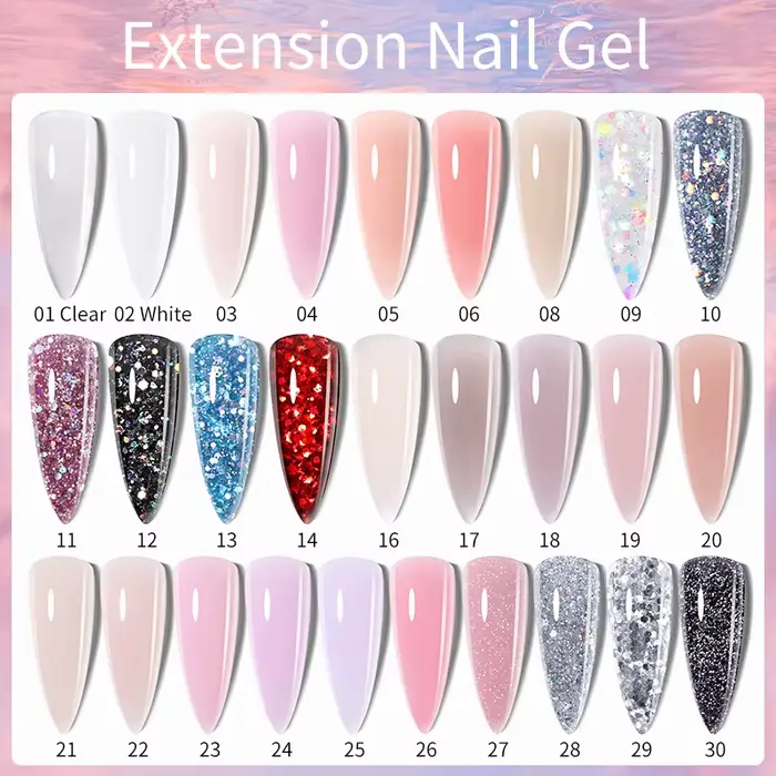 LILYCUTE 15ML Extension rapide Gel vernis à ongles nu lait blanc couleur doigt prolonger acrylique c