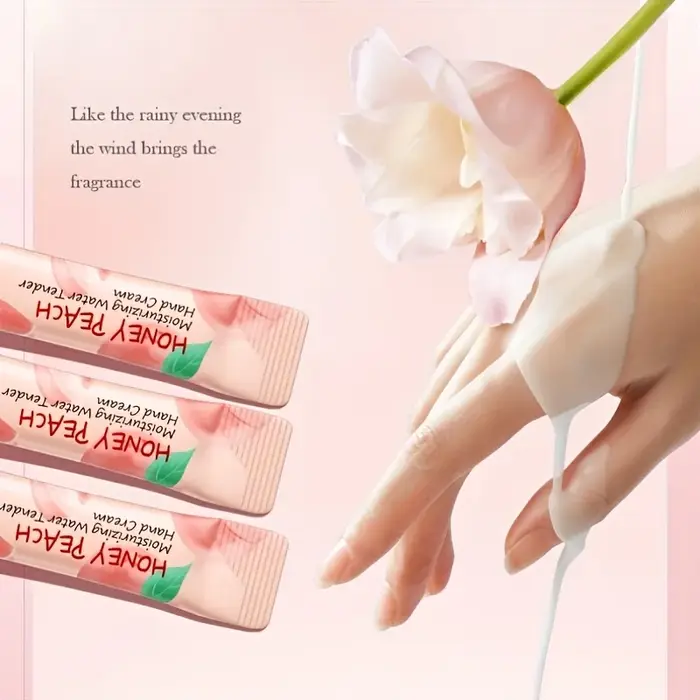 Crème hydratante et nourrissante pour les mains au miel et à la pêche