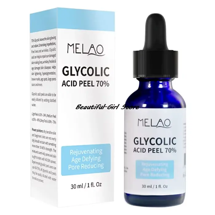 Acide glycolique Peel 70% Minimiseur Sérum Visage Soin Peau 30 ml