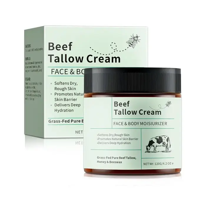 2PCS Crème hydratante au suif de bœuf et au miel, éclaircissante, rajeunissante, nourrissante, hydra