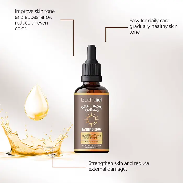 Gouttes autobronzantes hydratantes 60 ml pour le corps – Bronzant sans soleil pour adultes