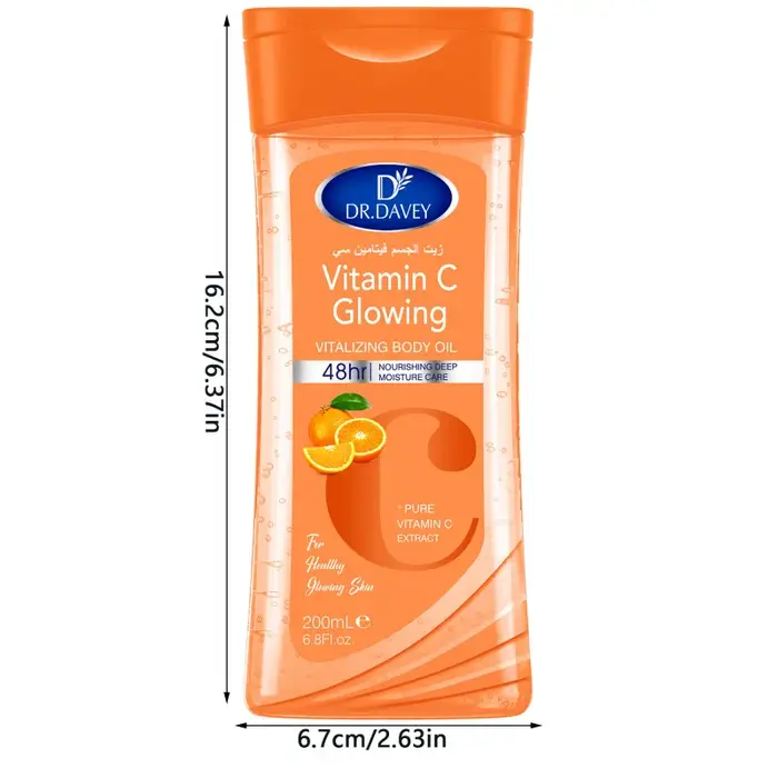 2PCS 200ml DR.DAVEY VITAMINE C Huile corporelle pour le soin de la peau