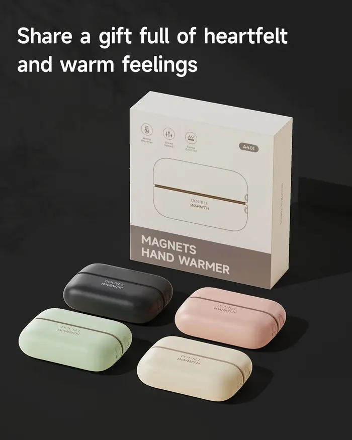 Chauffe-mains magnétique rechargeable double 6000 mAh