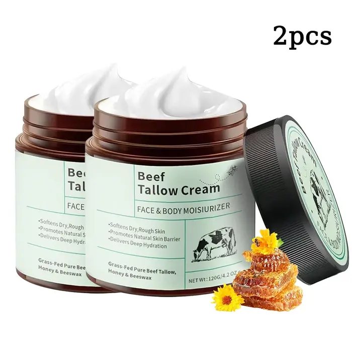 2PCS Crème hydratante au suif de bœuf et au miel